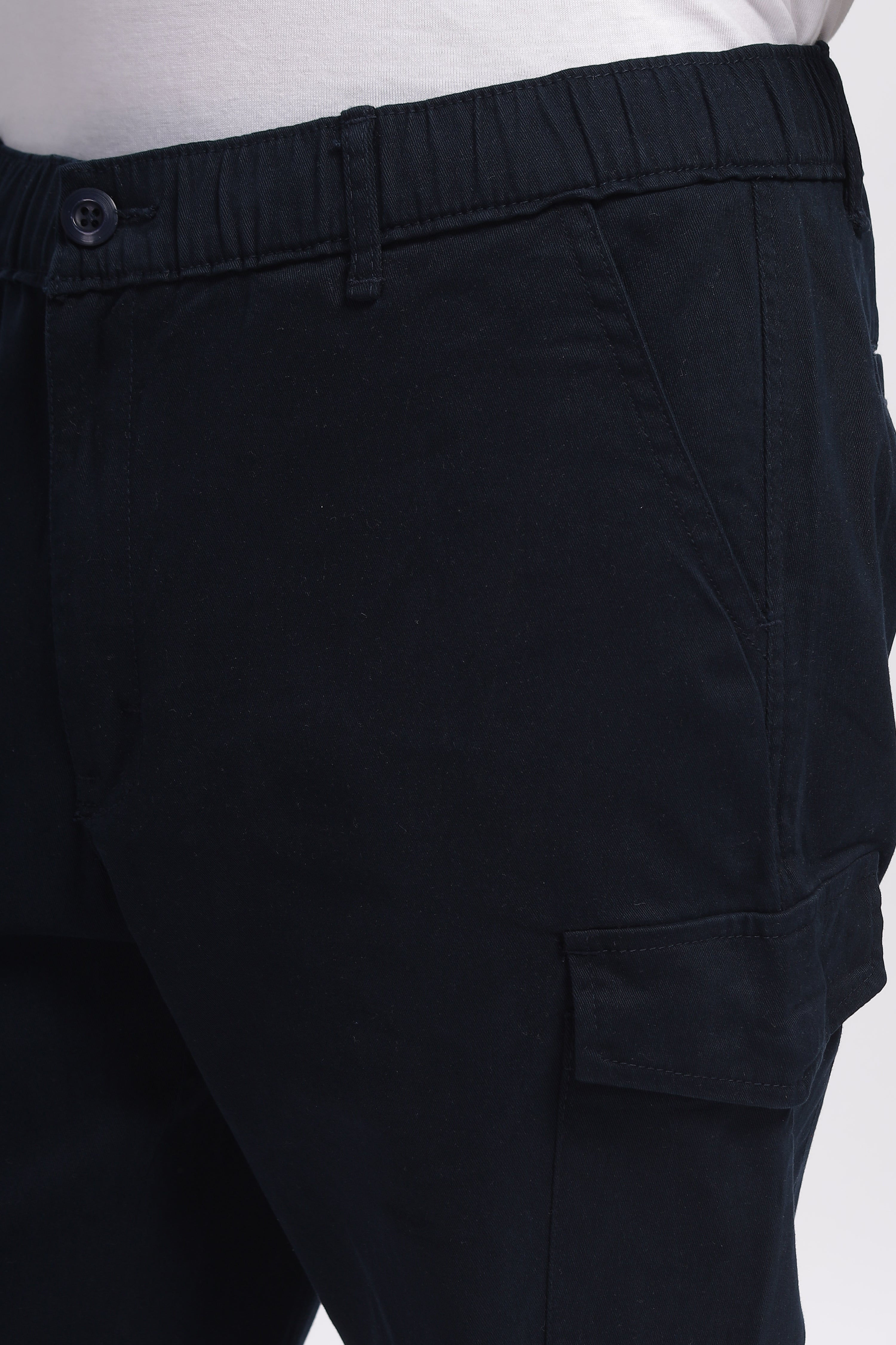 Navy Blue Cargo Style Track Pants