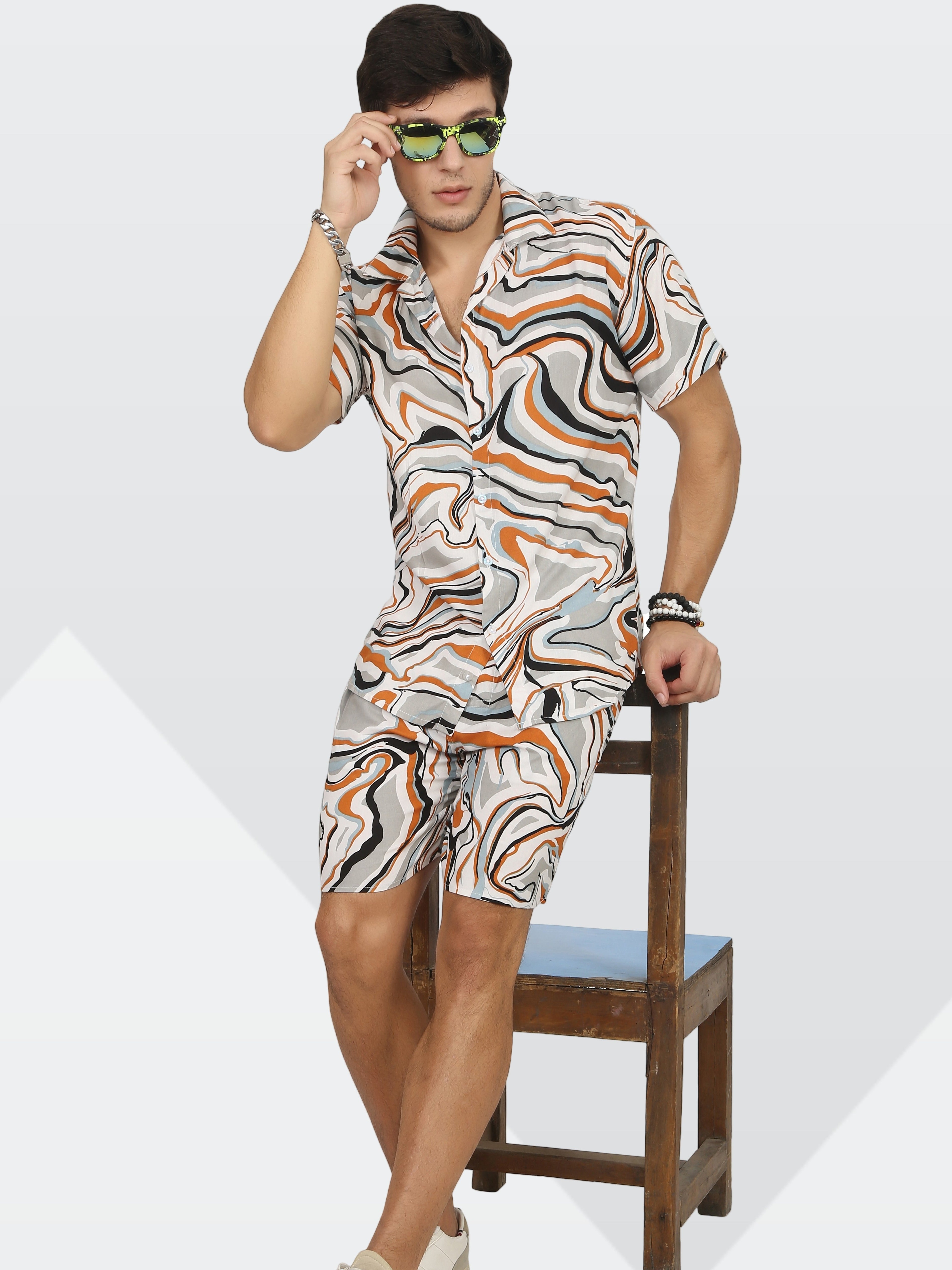 Grey "Craft" Rayon Co-ord Set