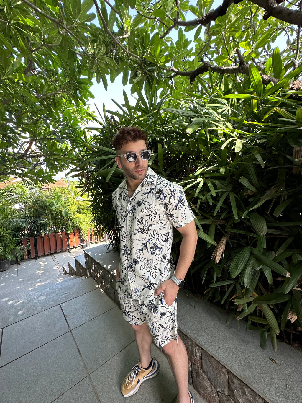 Black/ White Floral Printed Co-Ord Set