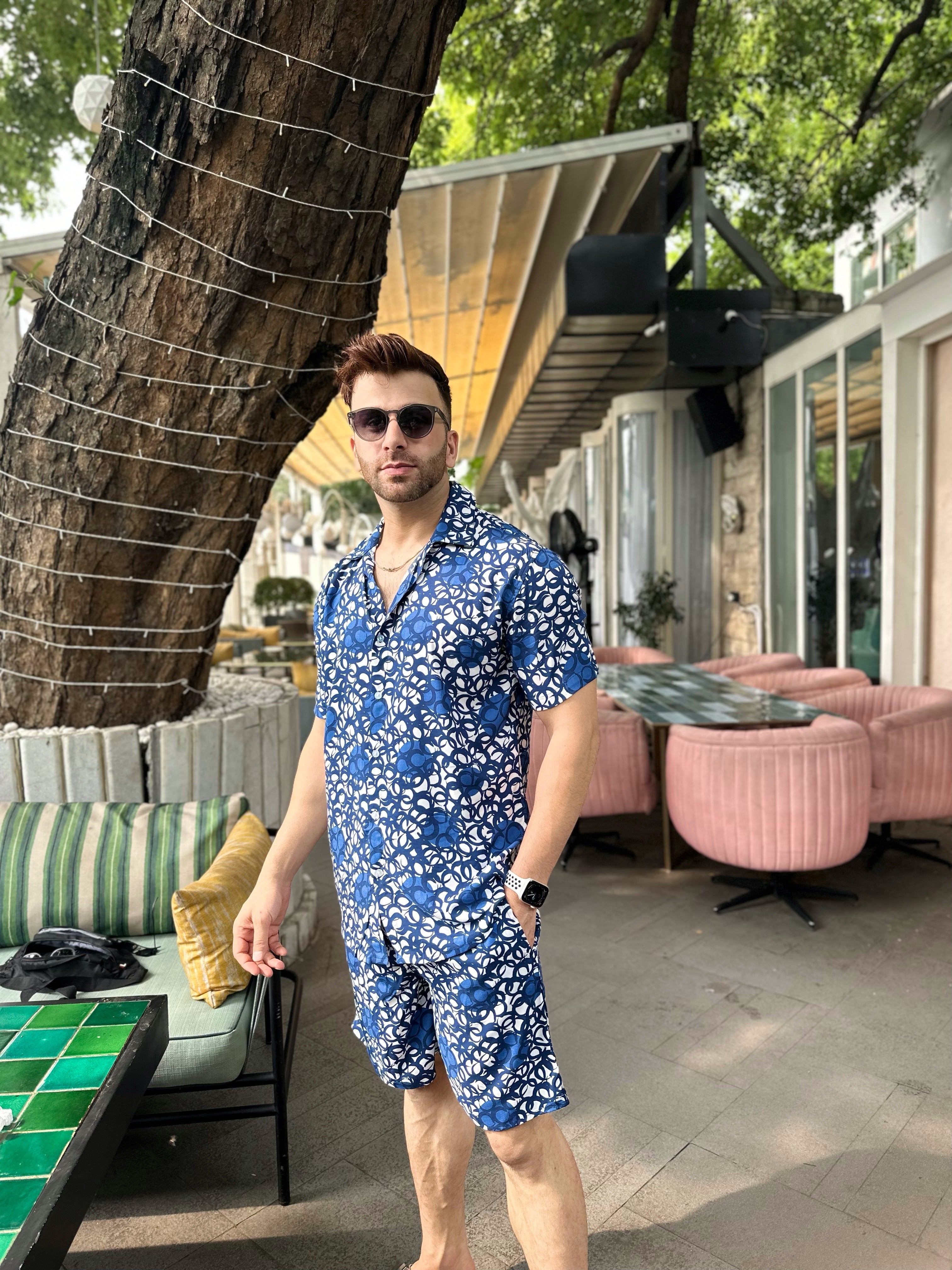 Blue Rayon Co-ord Set