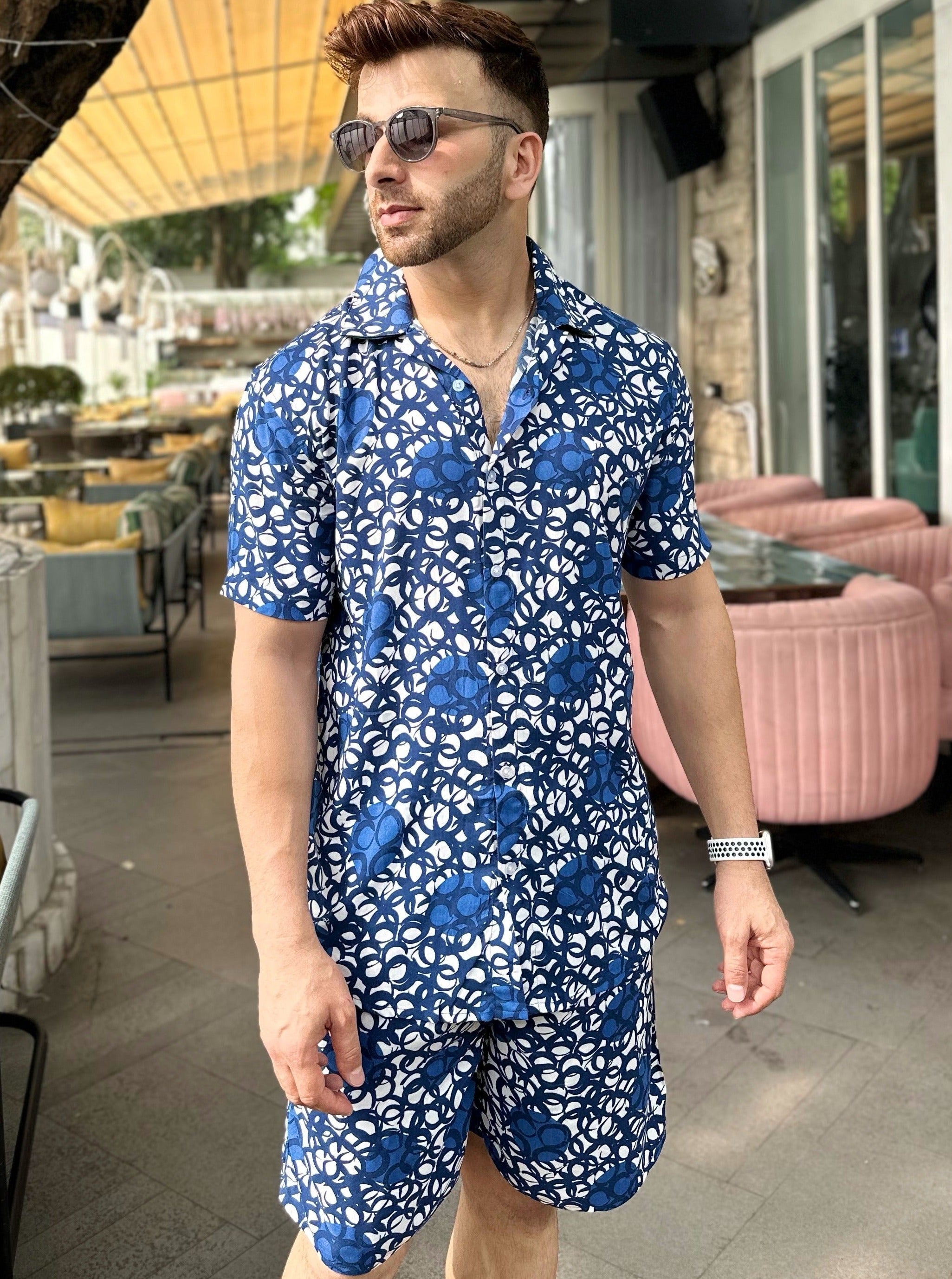 Blue Rayon Co-ord Set