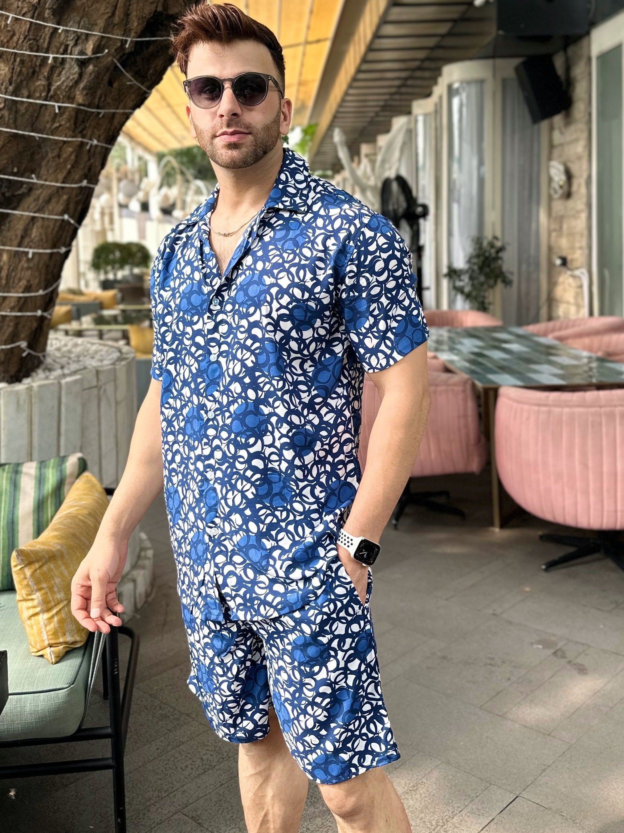 Blue Rayon Co-ord Set