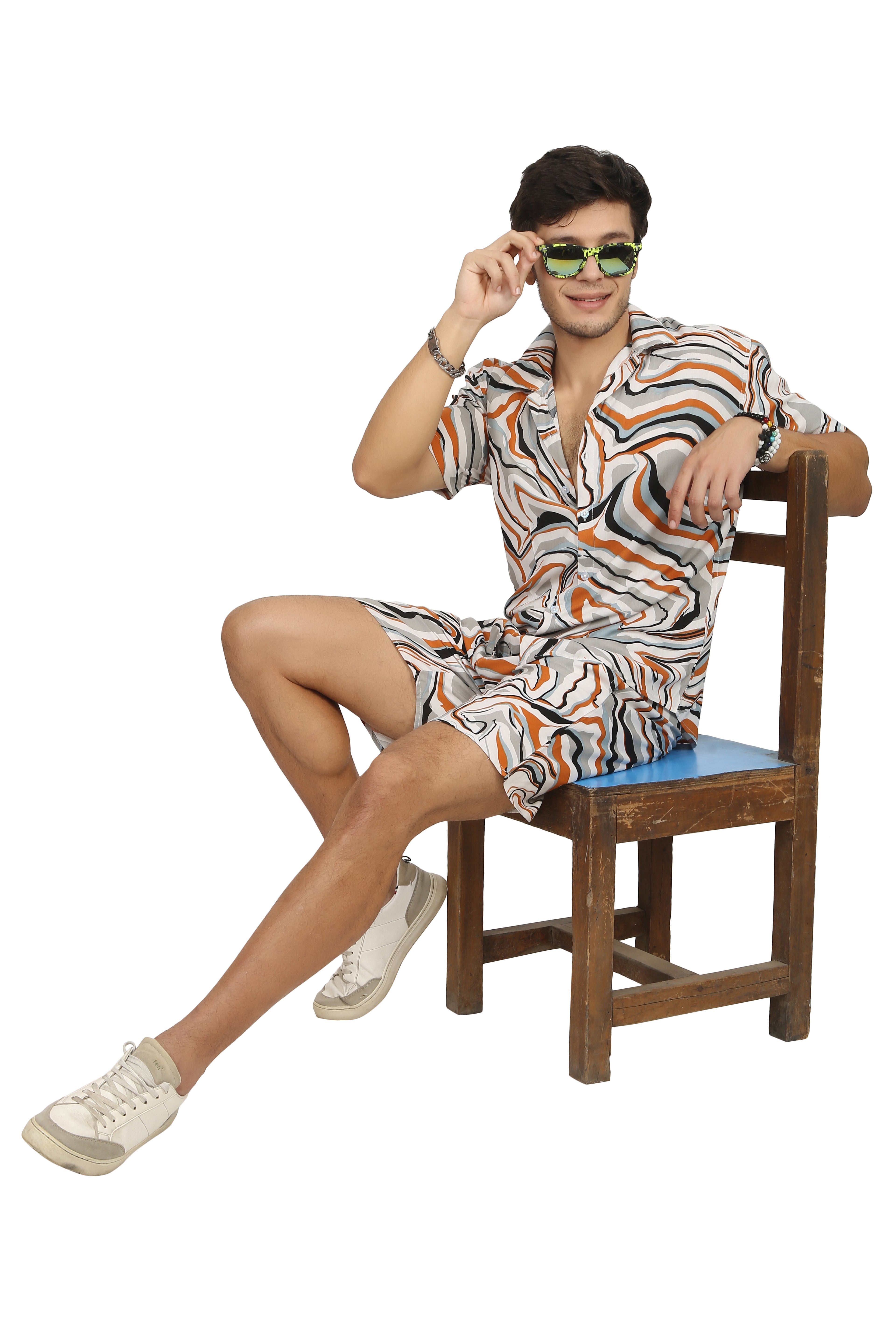 Grey "Craft" Rayon Co-ord Set