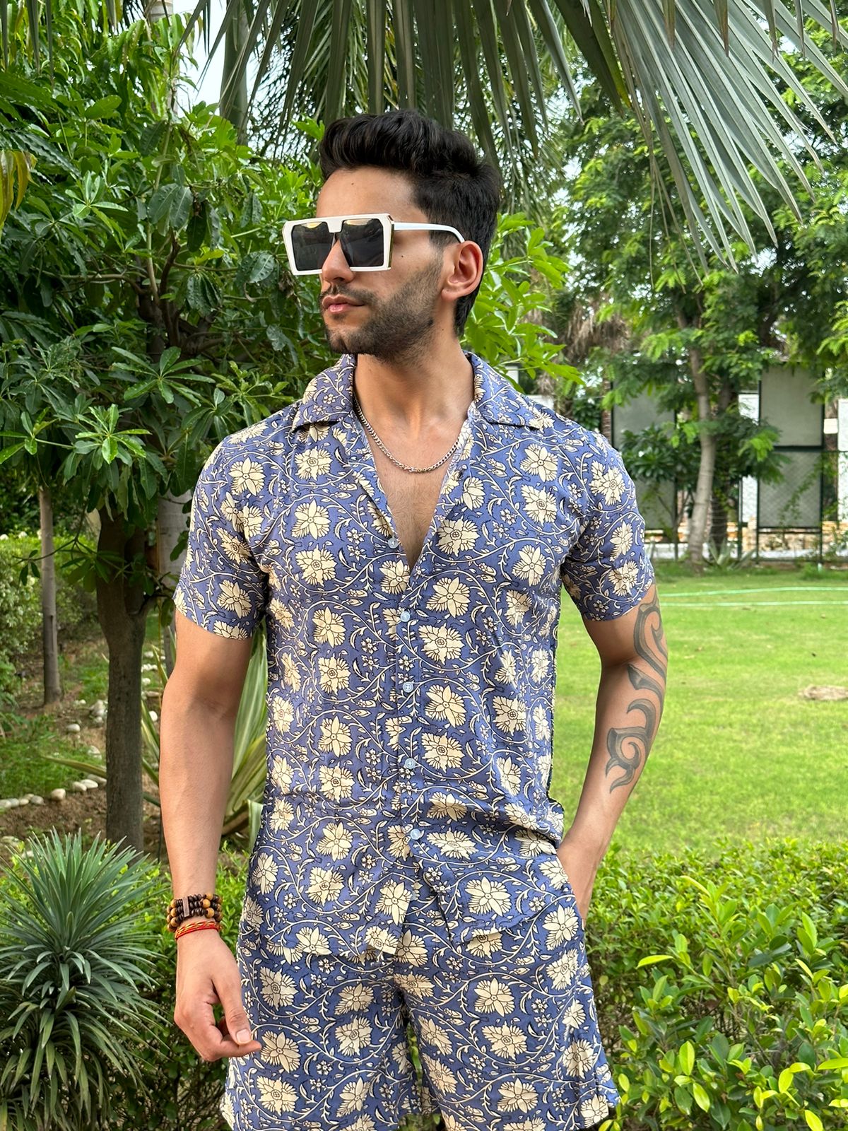 Lavender Floral Rayon Co-ord Set