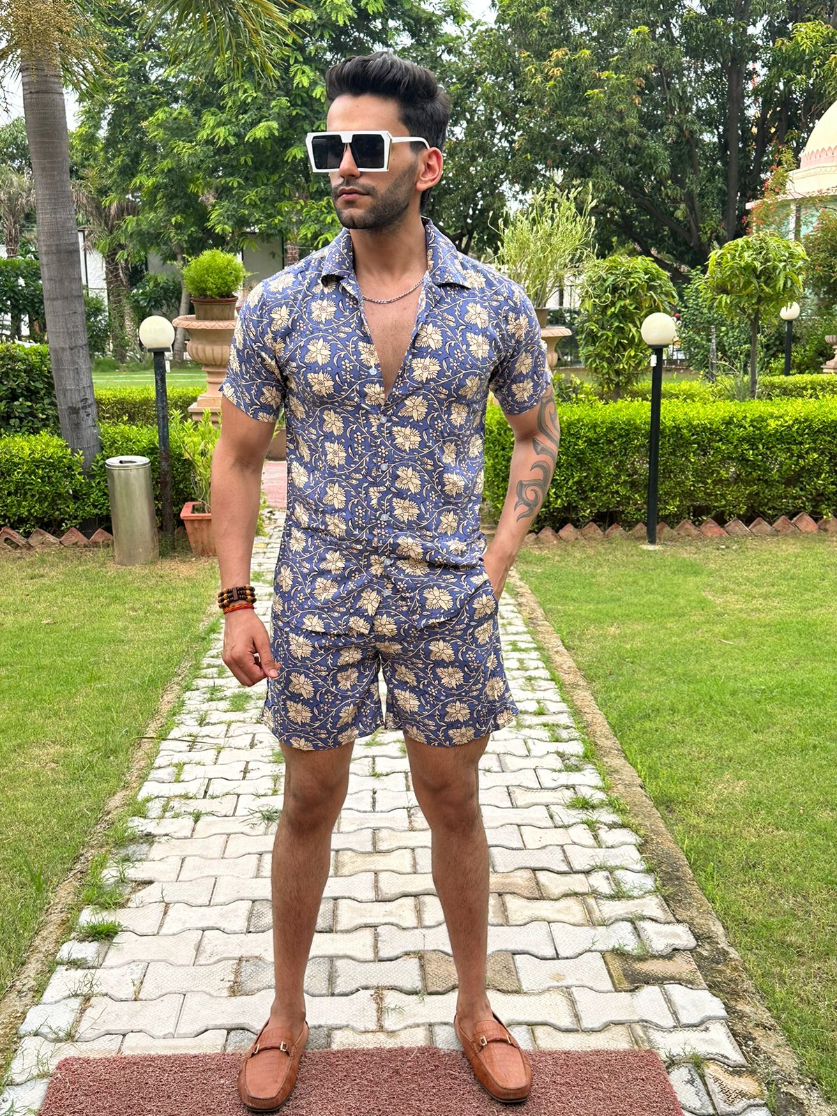 Lavender Floral Rayon Co-ord Set