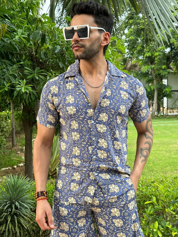 Lavender Floral Rayon Co-ord Set