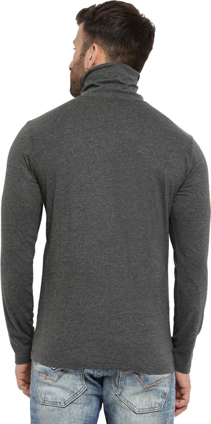 Anthra Men Full Sleeve Cotton High Neck T-Shirt